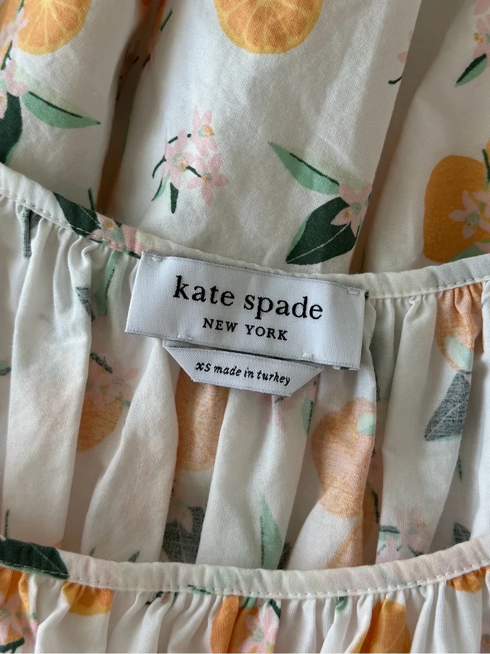 kate spade Orange Toss Cotton Midi Sundress